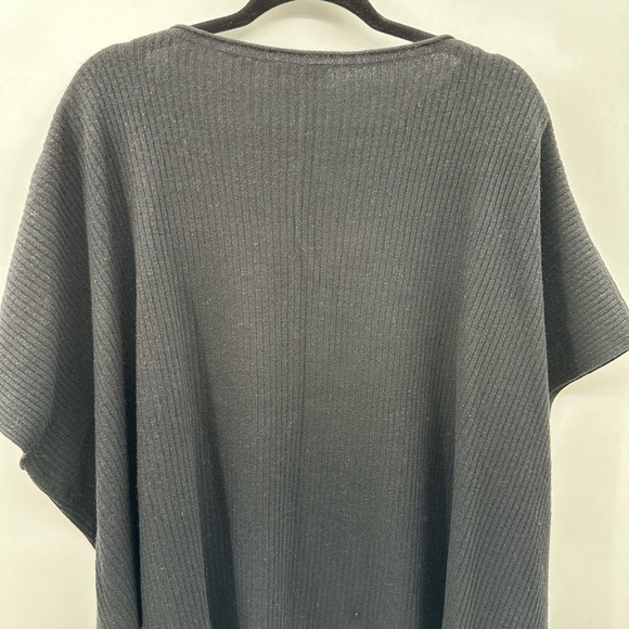 VINCE WOOL/CASHMERE BLACK shoulder zip oversized soft quiet luxury sweater XS - Picture 3 of 11